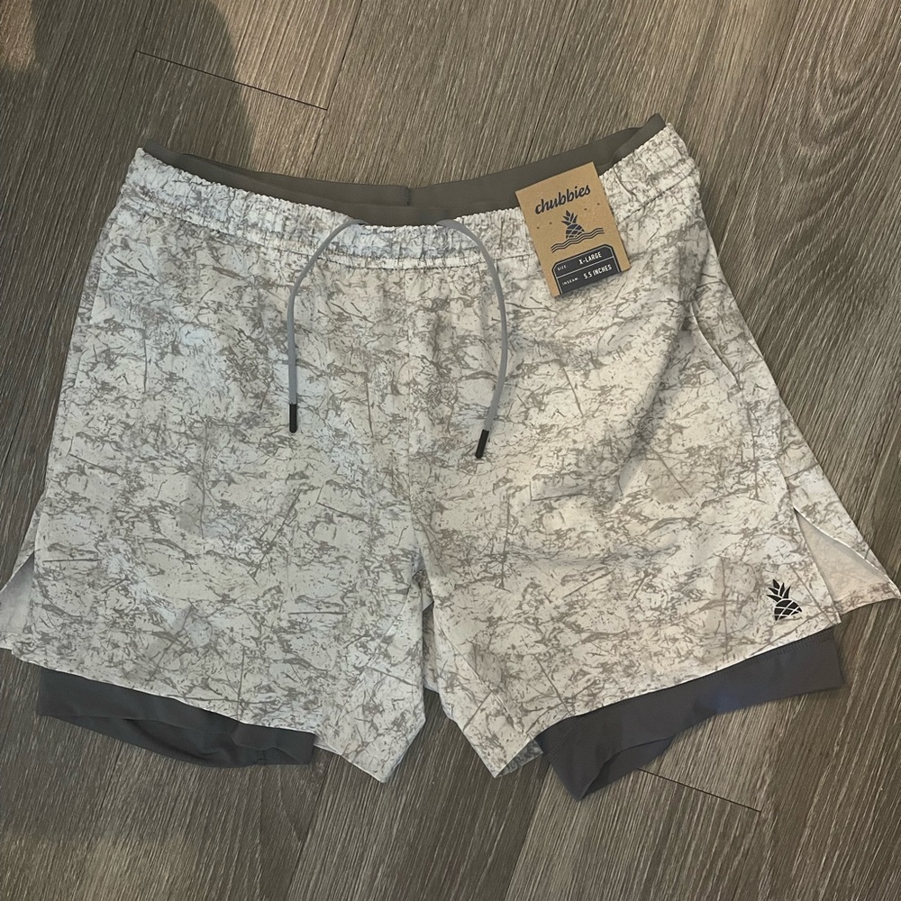 Chubbies Light Gray Patterned Shorts
